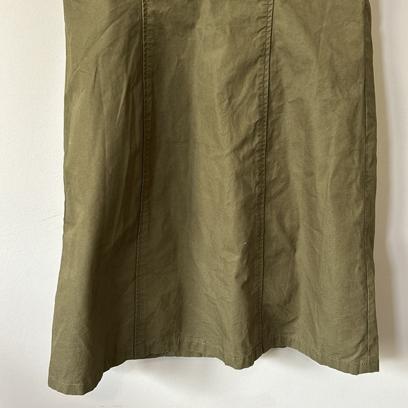 The Kooples SHIRT STYLE BUTTONED KHAKI DRESS IN COTTON MILITARY KAKI US XS - Picture 11 of 16